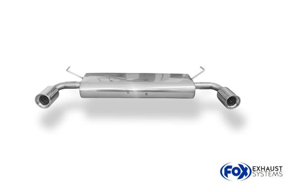 Endschalldämpfer quer Ausgang rechts/links - 1x100 Typ 13 rechts/links passend für: Nissan Qashqai J10 Benzin